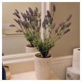 Ceramic potted Lavender accent plant