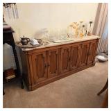 Vintage Thomasville marble top sideboard buffet