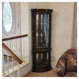 Corner curio cabinet