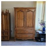 Vintage French Provincial Louis XV armoire