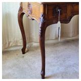 Antique French Provincial leather top writing desk (with keys for every lock)