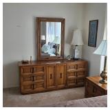 Vintage Spanish Revival dresser with mirror