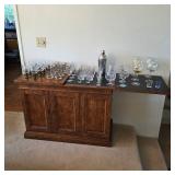 Vintage Henredon Artefacts flip top bar