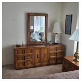 Vintage Spanish Revival dresser with mirror