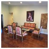 Antique 19th century King Louis XVI salon parlor suite set