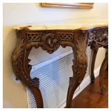 Antique 19th Century French Rococo Hand Carved Console Entry Table
