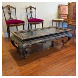 Antique Chinoiserie table and King Louis XVI sitting chairs