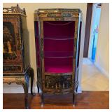 Antique Chinoiserie bar and curio cabinets