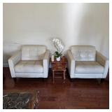 Mid century modern style leather chairs