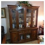 Vintage hardwood China cabinet