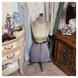 Vintage adjustable cast iron dress form