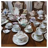 vintage fine China tea sets, teapots and tea cups