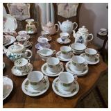 vintage fine China tea sets, teapots and tea cups