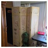 Vintage four panel room divider