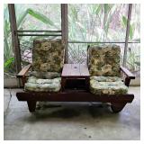 Vintage mid century redwood patio furniture