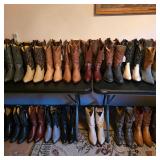 Cowboy boots, many exotics and pre-ban skins