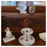 Vintage Royal Sealy Japan rose tidbit tray