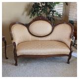 Antique Victorian balloon back sofa