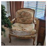 Vintage French country style bergere chair