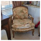 Vintage French country style bergere chair