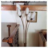 Mid century ottoman, mid century modern tulip floor lamp