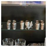Vintage German Rein Zinn pewter shot glasses