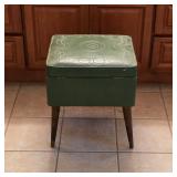 Mid century modern stool or ottoman with storage
