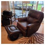 Leather rocker recliner