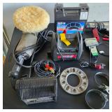 Automotive tools, buffer, battery chargers, show chains