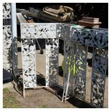 Vintage wrought iron plant stands