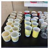 Vintage coffee mugs and glasses