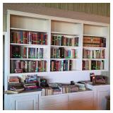 Books, including many vintage books