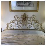 Vintage Hollywood Regency iron headboard