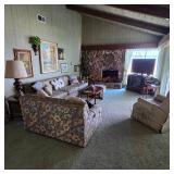 Vintage furniture, lamps and art