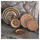 Vintage wood plates