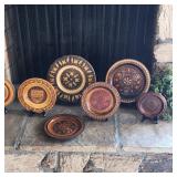 Vintage wood plates