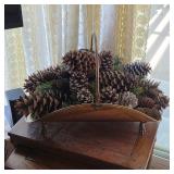 Vintage brass fireplace log holder