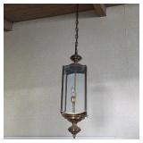 Vintage brass hanging lantern lamp