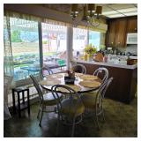 Vintage mid century dining table with chairs