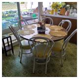 Vintage mid century dining table with chairs