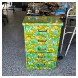 Vintage 1960s floral cardboard dresser