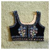Vintage Polish beaded folk vest