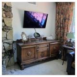 Vintage sideboard buffet, LG 4K OLED TV