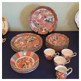 Japanese Imari peacock dinnerware
