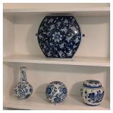 Chinese Qinghua pottery and vases