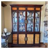 Stunning vintage lighted china cabinet