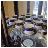 Royal Worcester Imperial pattern cobalt blue and 22k gold fine china