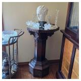 Antique hand carved gothic baptismal font