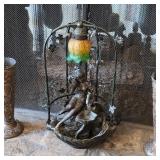 Vintage table top water fountain lamp