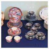 Japanese Imari peacock dinnerware